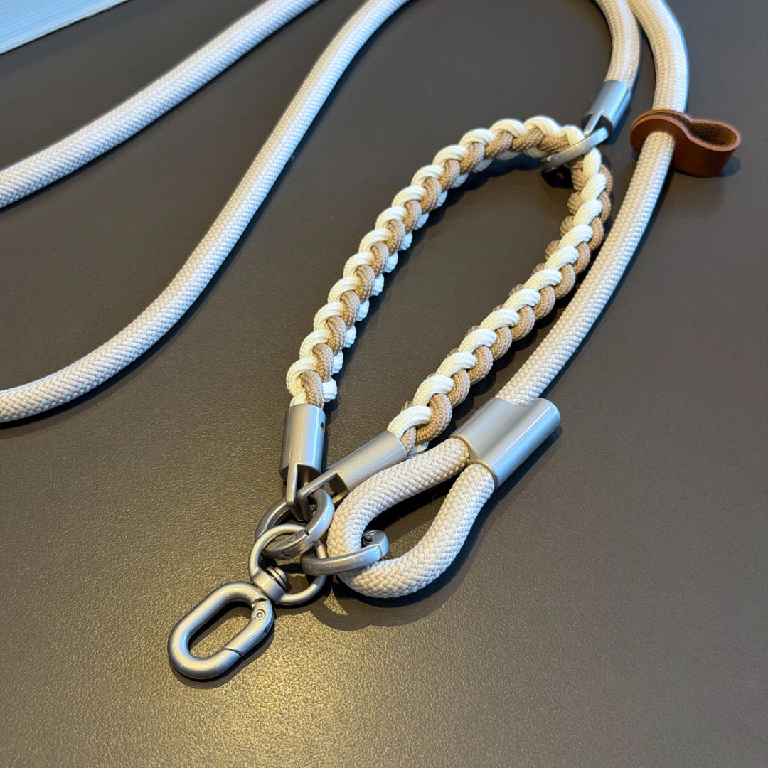 3-in-1 Modern Braided Phone Lanyard with Pouch