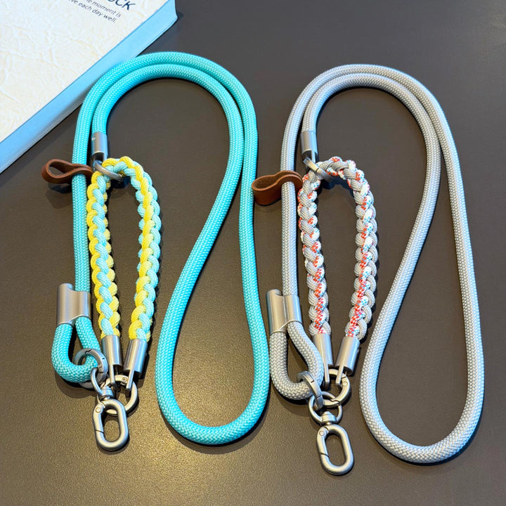 3-in-1 Modern Braided Phone Lanyard with Pouch