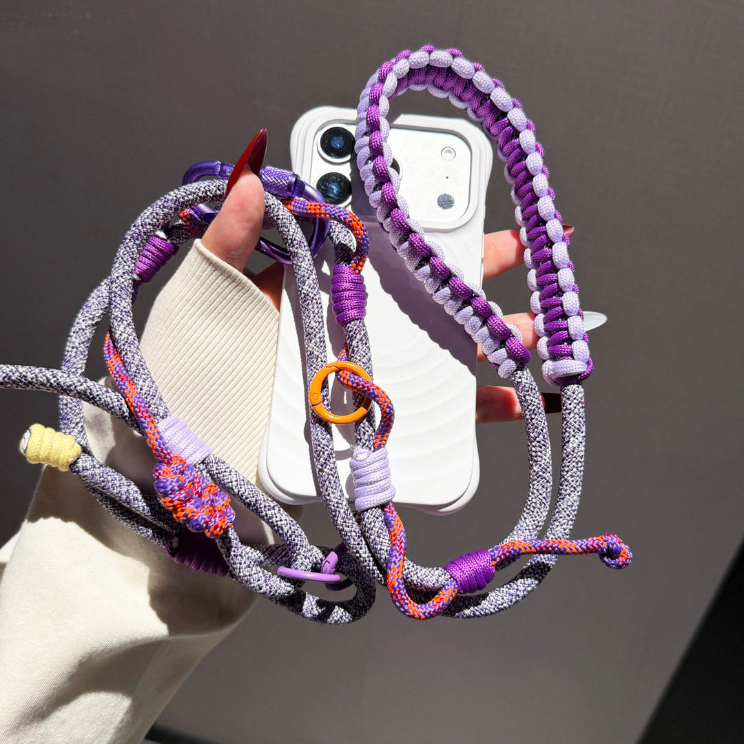 Y2K Paracord Phone Lanyard with Multi-Charm Hooks