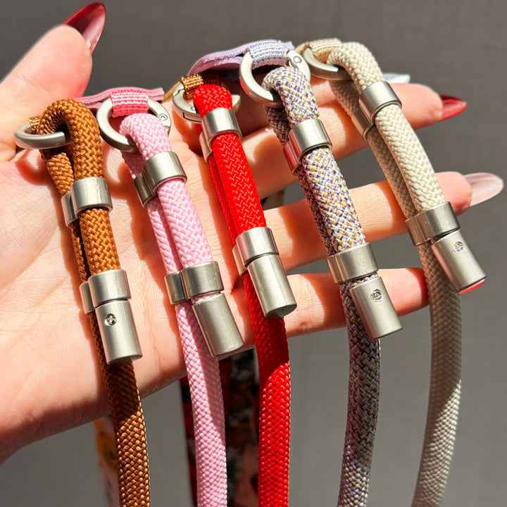 Geometric-Pattern Crossbody Phone Lanyard