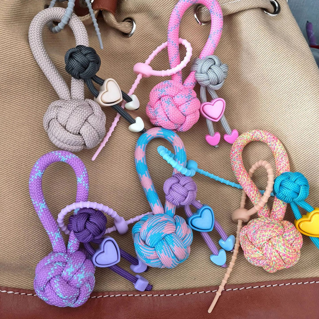 Handmade Braided Ball Bag Charm