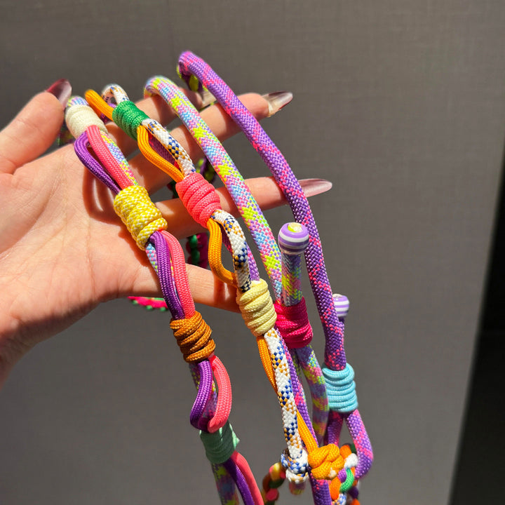 Y2K Paracord Phone Lanyard with Multi-Charm Hooks