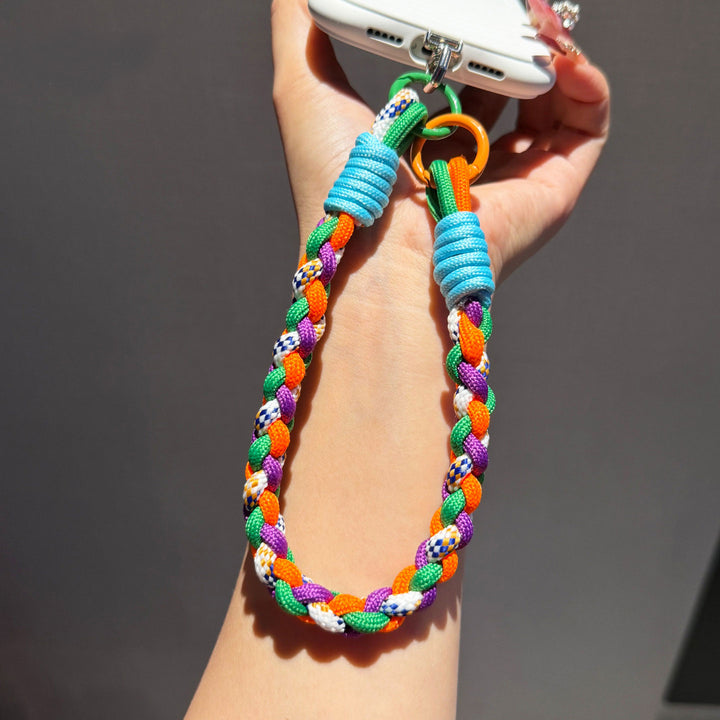 Y2K Paracord Phone Lanyard with Multi-Charm Hooks