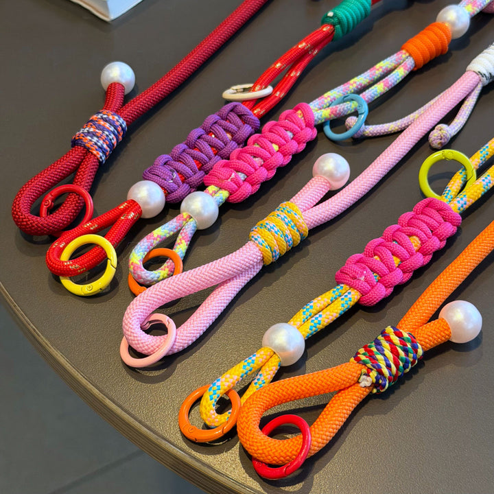 Y2K Paracord Phone Lanyard with Multi-Charm Hooks