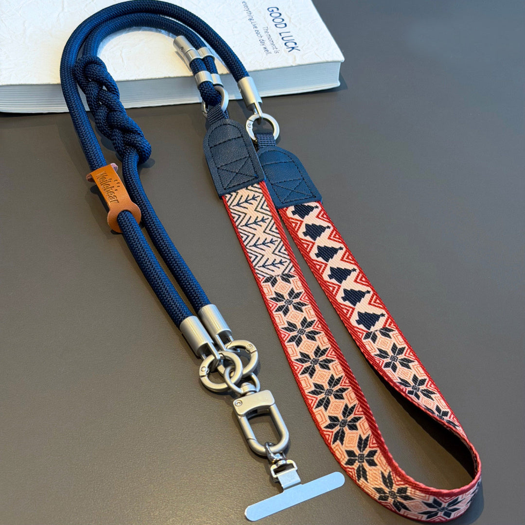 3-in-1 Boho Woven Crossbody Phone Lanyard
