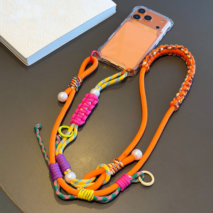 Y2K Paracord Phone Lanyard with Multi-Charm Hooks