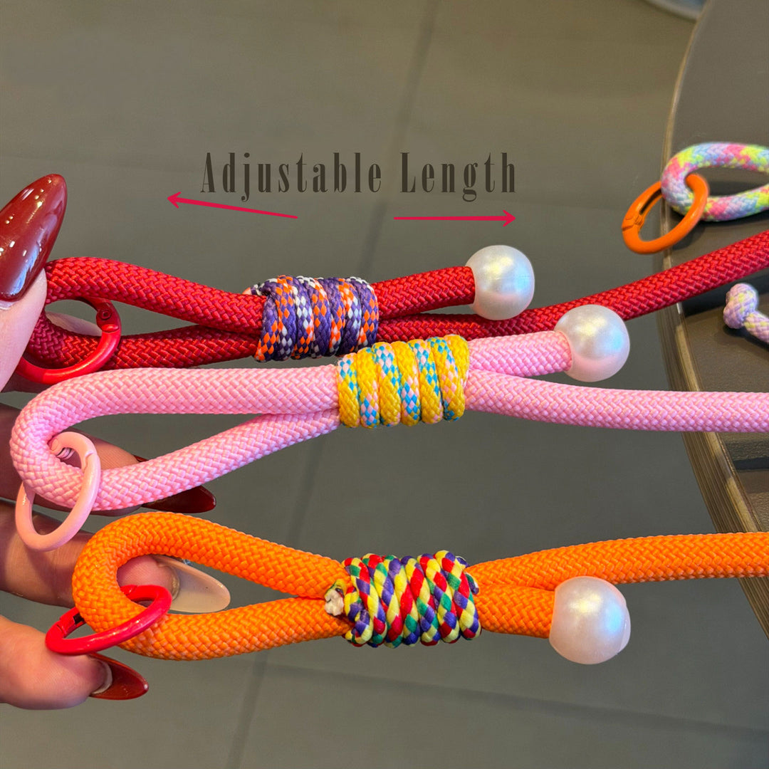 Y2K Paracord Phone Lanyard with Multi-Charm Hooks