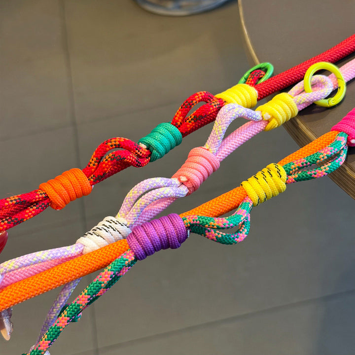 Y2K Paracord Phone Lanyard with Multi-Charm Hooks