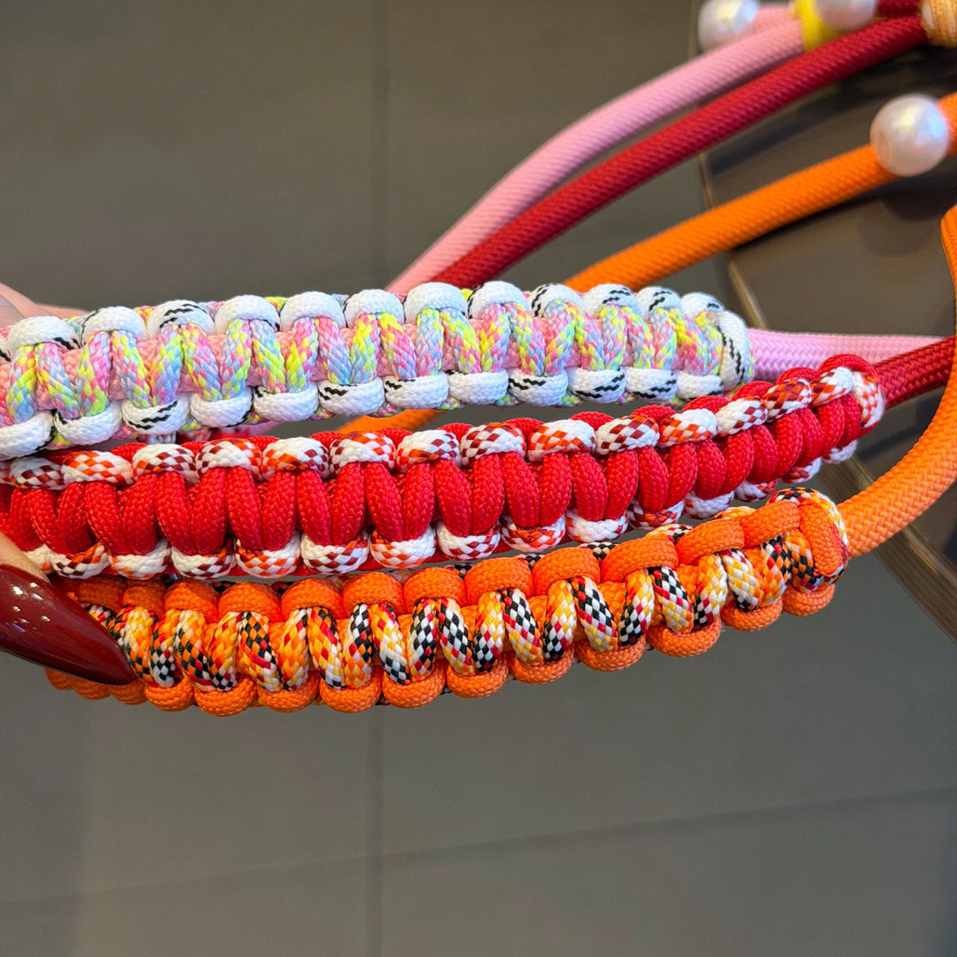 Y2K Paracord Phone Lanyard with Multi-Charm Hooks