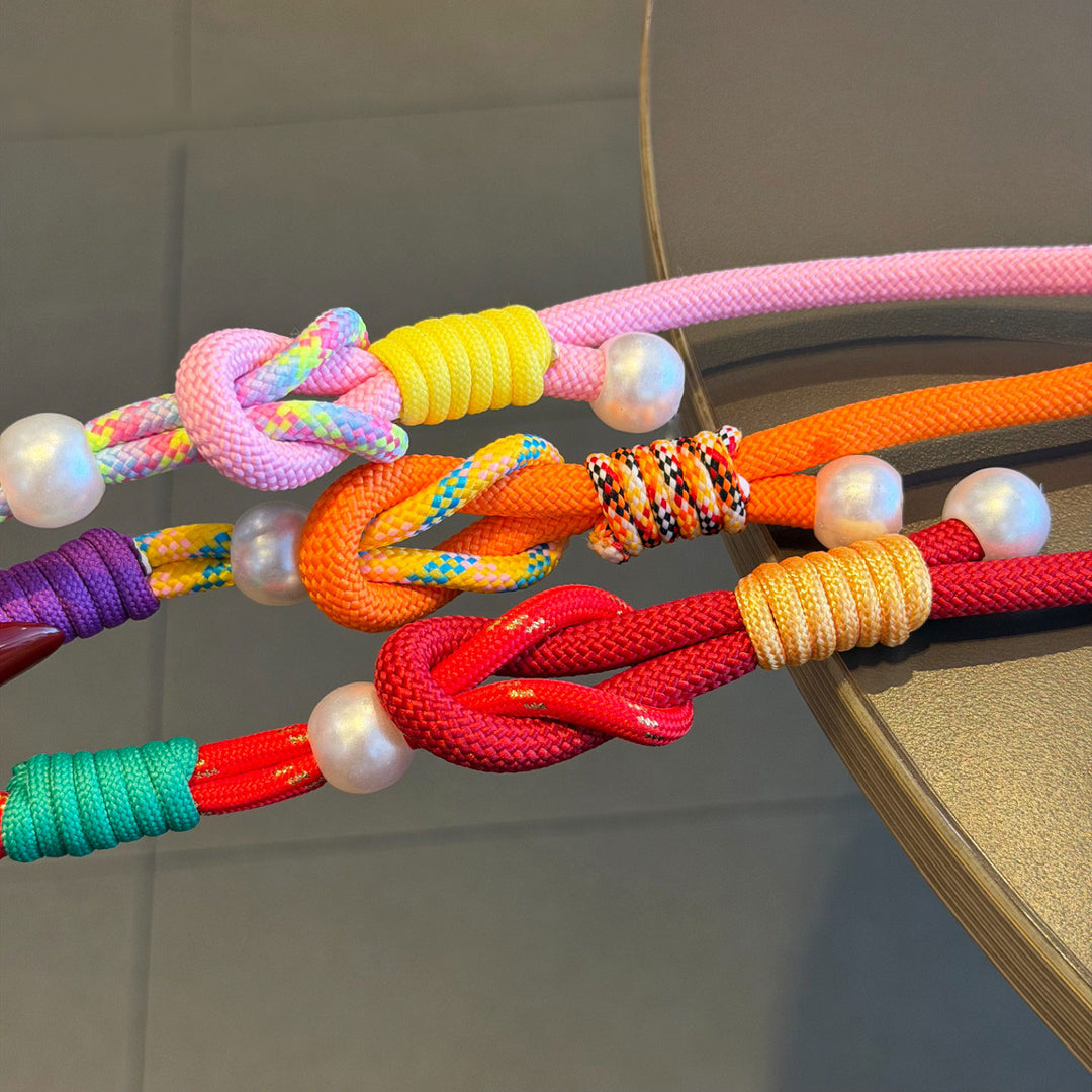 Y2K Paracord Phone Lanyard with Multi-Charm Hooks