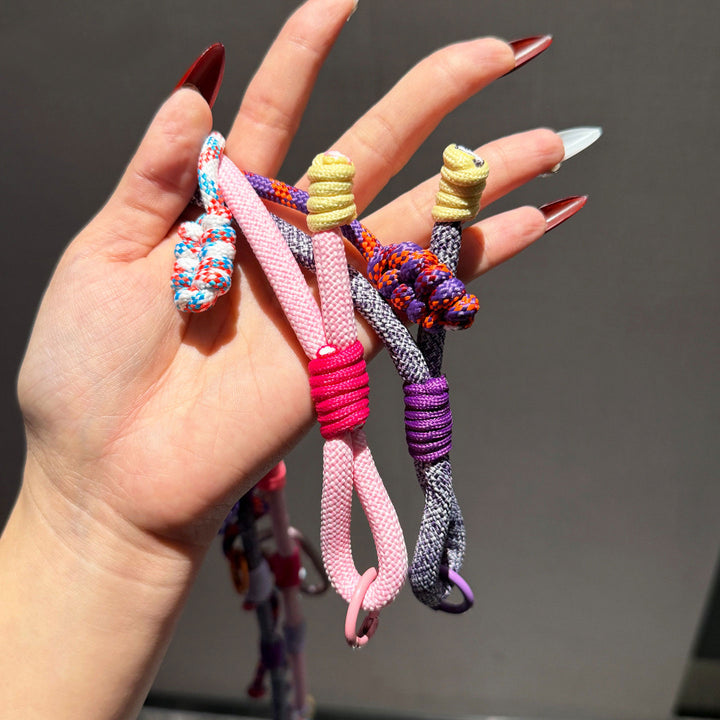 Y2K Paracord Phone Lanyard with Multi-Charm Hooks