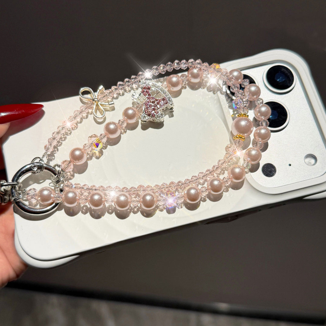 Pearl-Style Carousel Phone Charm, Bag Charm & Keyring