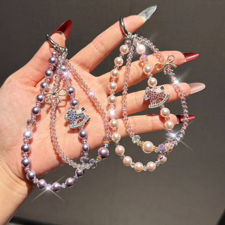 Pearl-Style Carousel Phone Charm, Bag Charm & Keyring