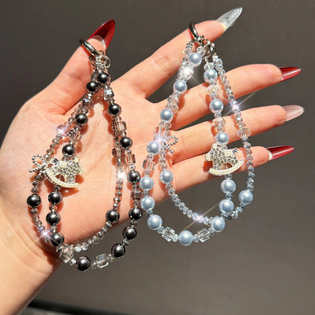 Pearl-Style Carousel Phone Charm, Bag Charm & Keyring