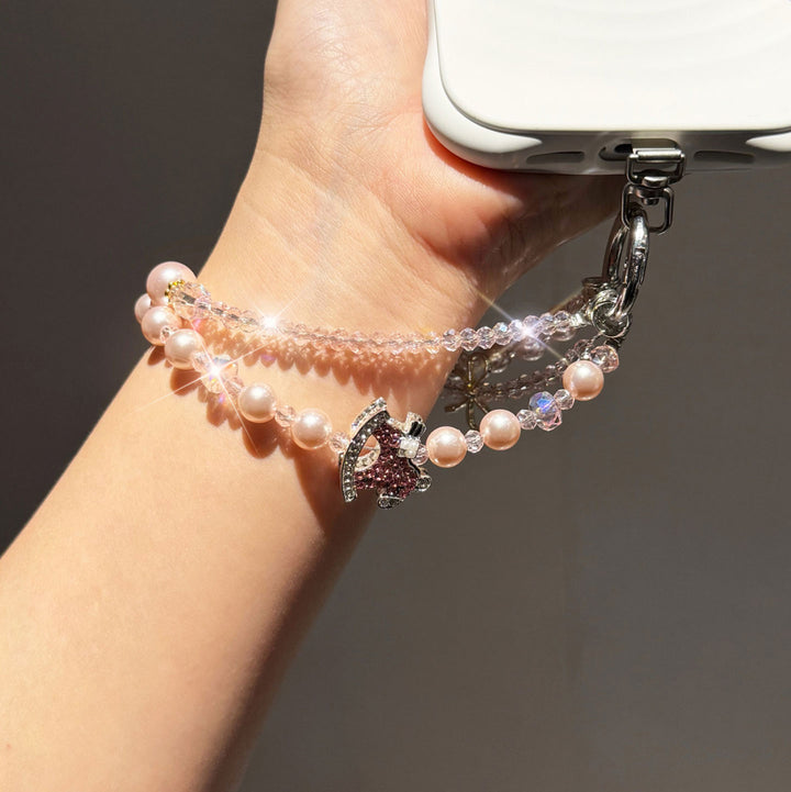 Pearl-Style Carousel Phone Charm, Bag Charm & Keyring