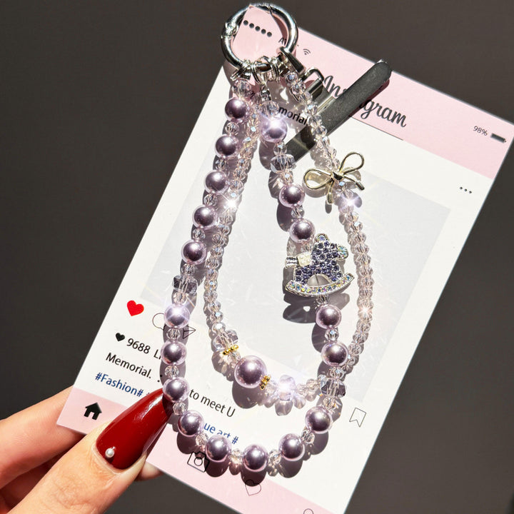Pearl-Style Carousel Phone Charm, Bag Charm & Keyring