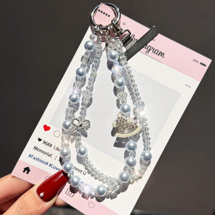 Pearl-Style Carousel Phone Charm, Bag Charm & Keyring