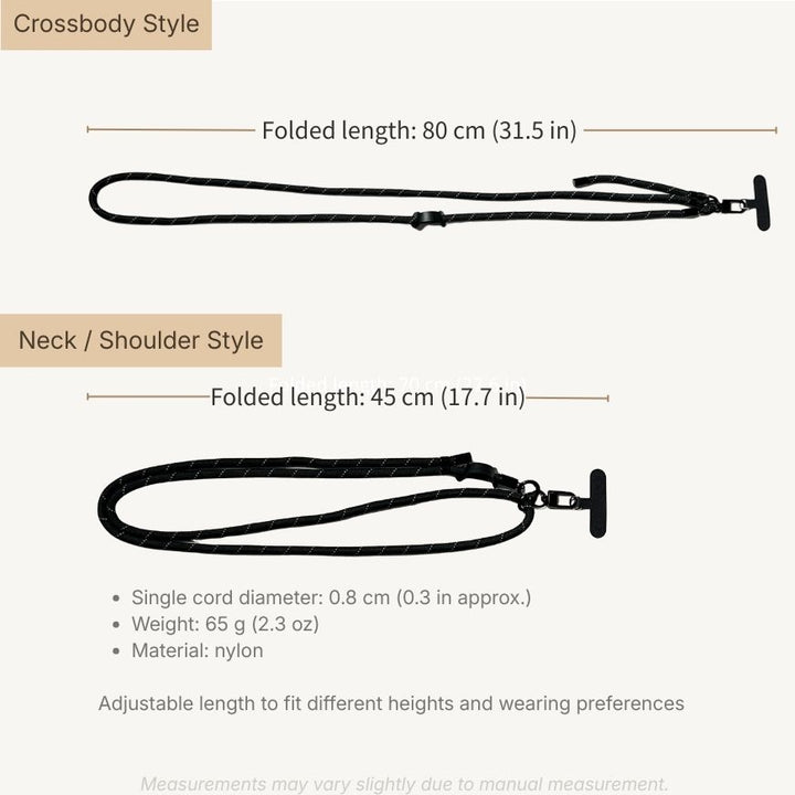 Installation guide showing how to securely attach the black phone strap for stable and hands free everyday use#color_black