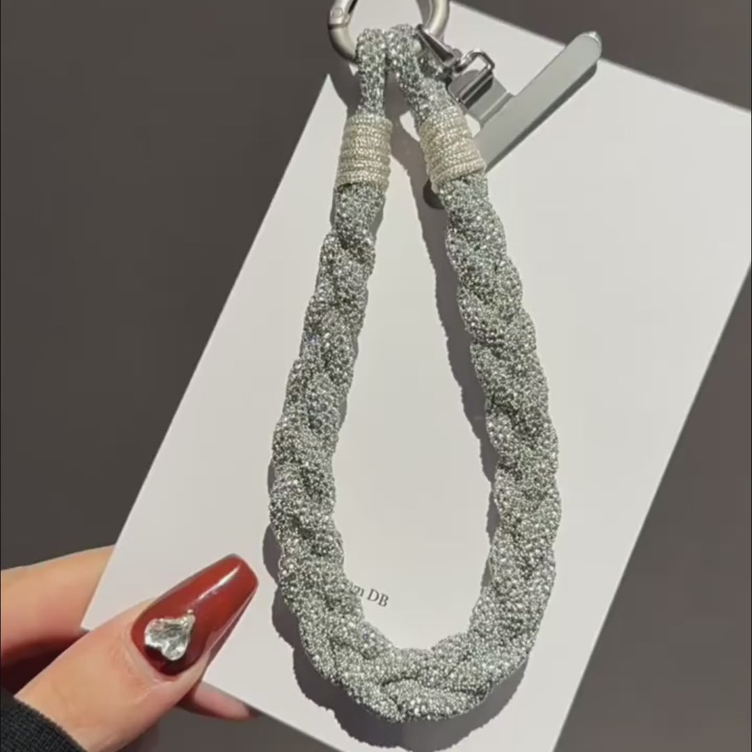 Sparkly Rhinestone Phone Wrist Strap, Bag Charm & Keyring