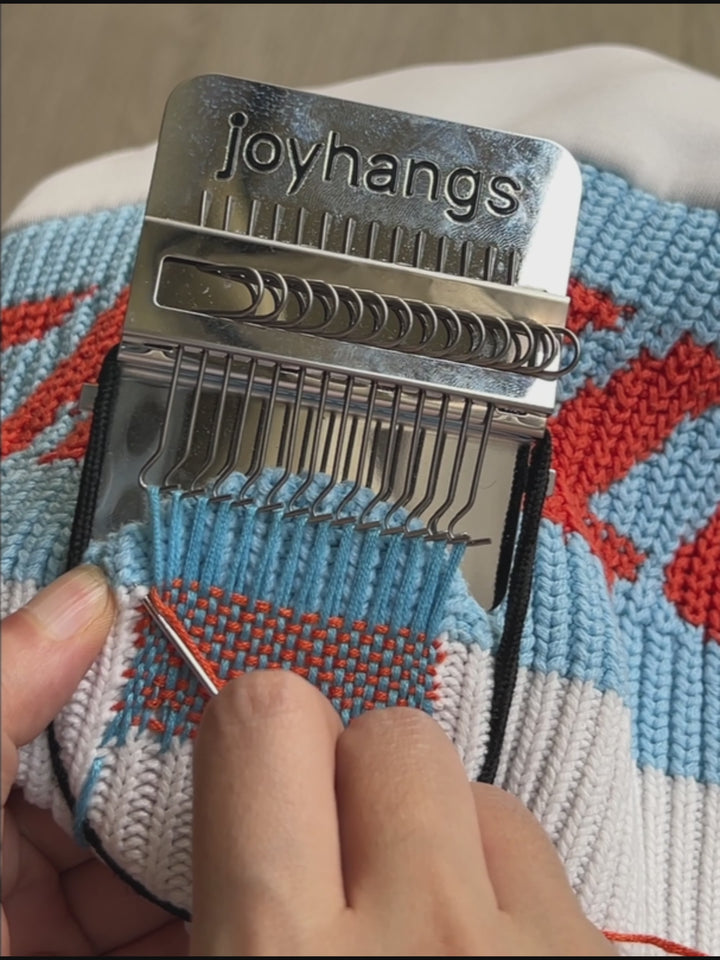 How to fix holes in fabric using a weaving loom kit step by step