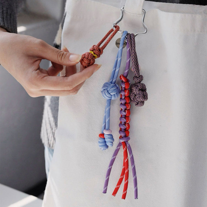 Handmade Multi-Knot Braided Bag Charm