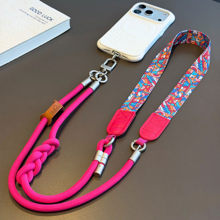 3-in-1 Boho Woven Crossbody Phone Lanyard