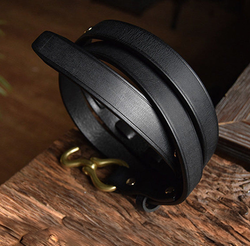 Horsebit Leather Waist Belt