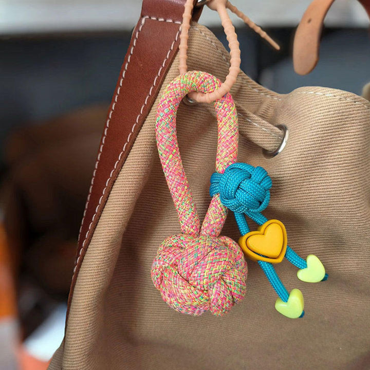 Handmade Braided Ball Bag Charm