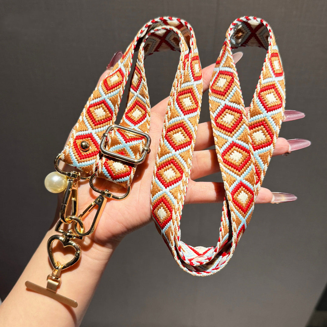 Artisan Patterned Crossbody Phone Lanyard