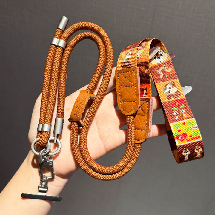 Bohemian Crossbody Phone Lanyard with Woven Trim