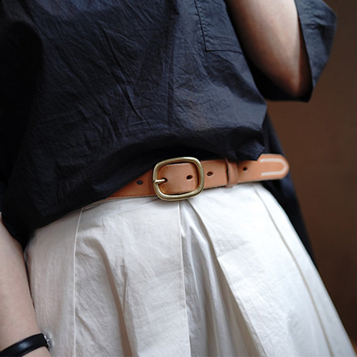 Natural Leather Waist Belt