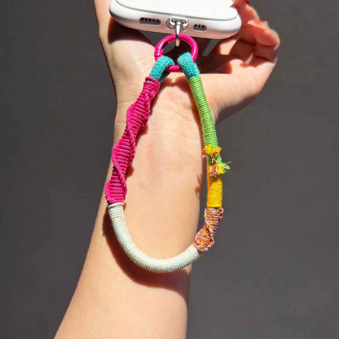 Colorful Woven Phone Wrist Strap