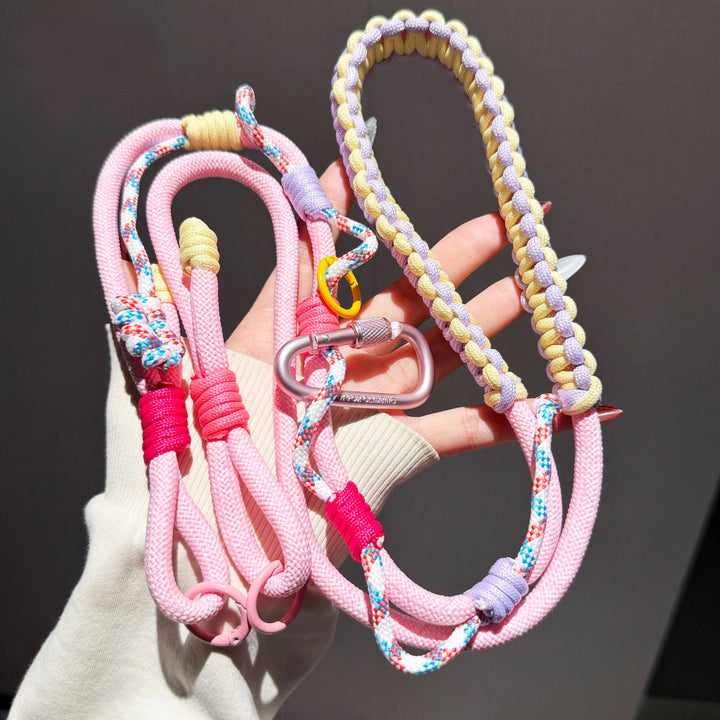 Y2K Paracord Phone Lanyard with Multi-Charm Hooks