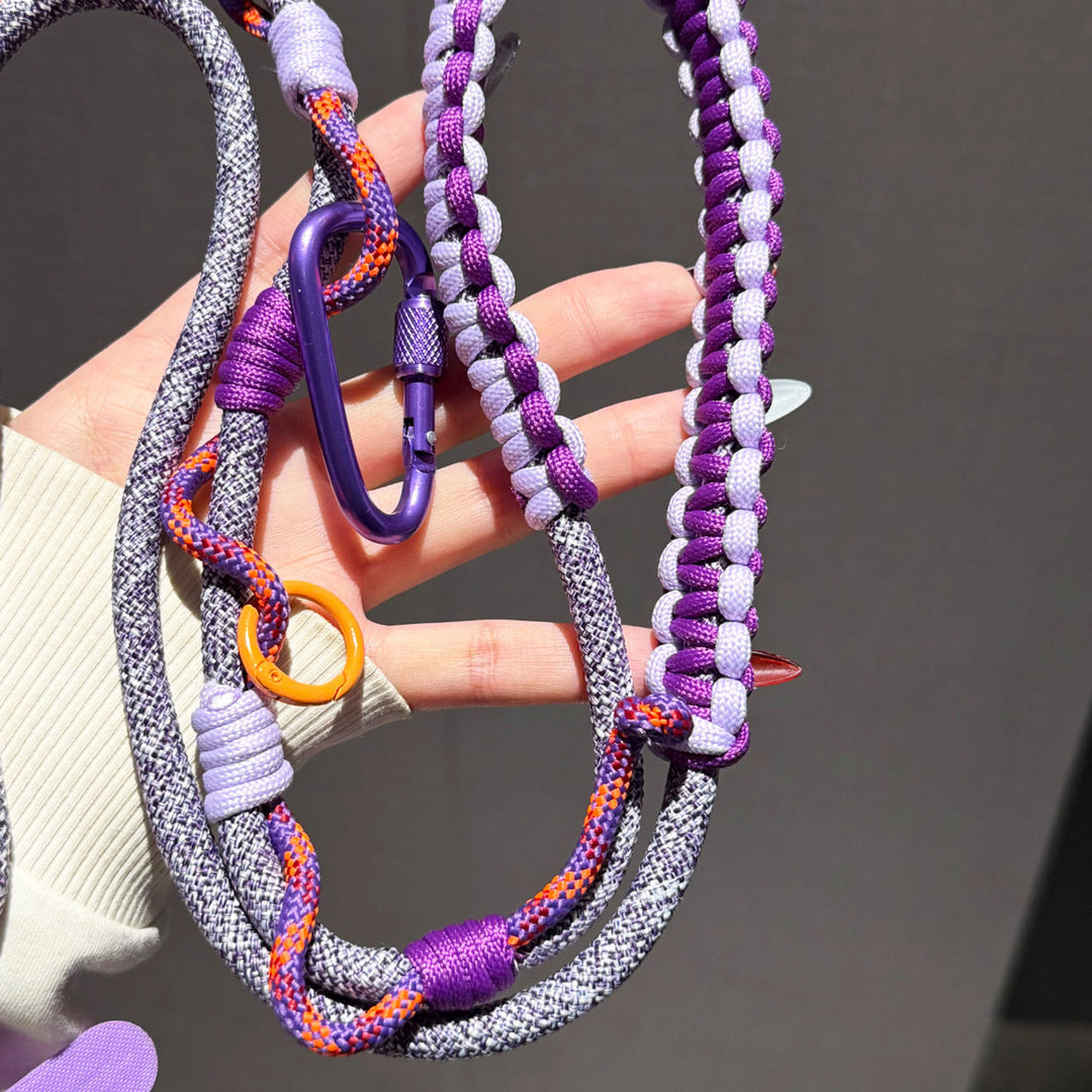 Y2K Paracord Phone Lanyard with Multi-Charm Hooks