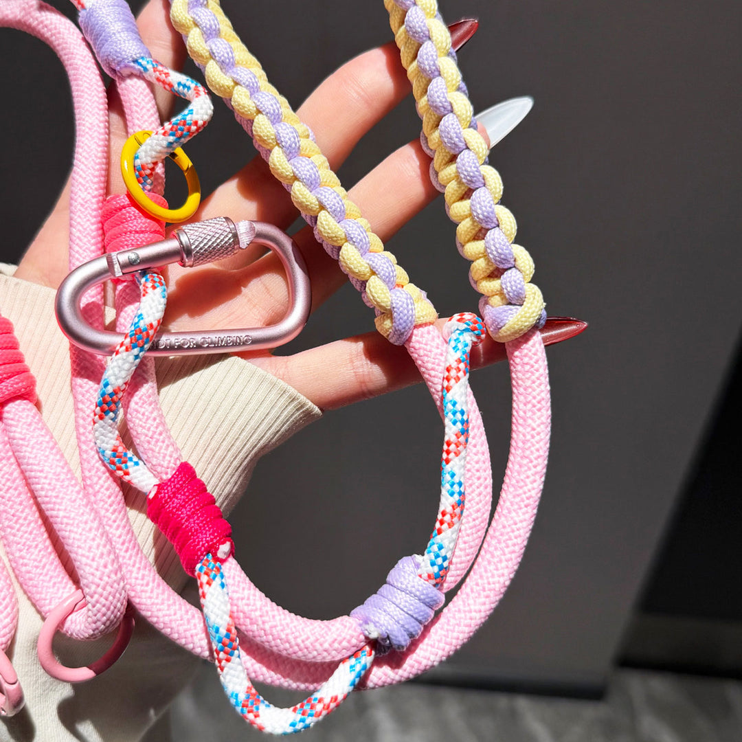 Y2K Paracord Phone Lanyard with Multi-Charm Hooks