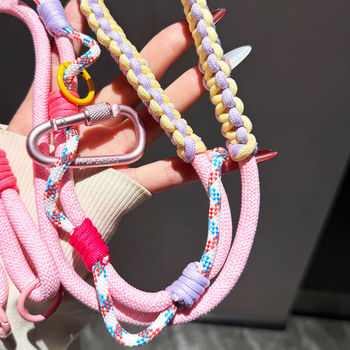 Y2K Paracord Phone Lanyard with Multi-Charm Hooks
