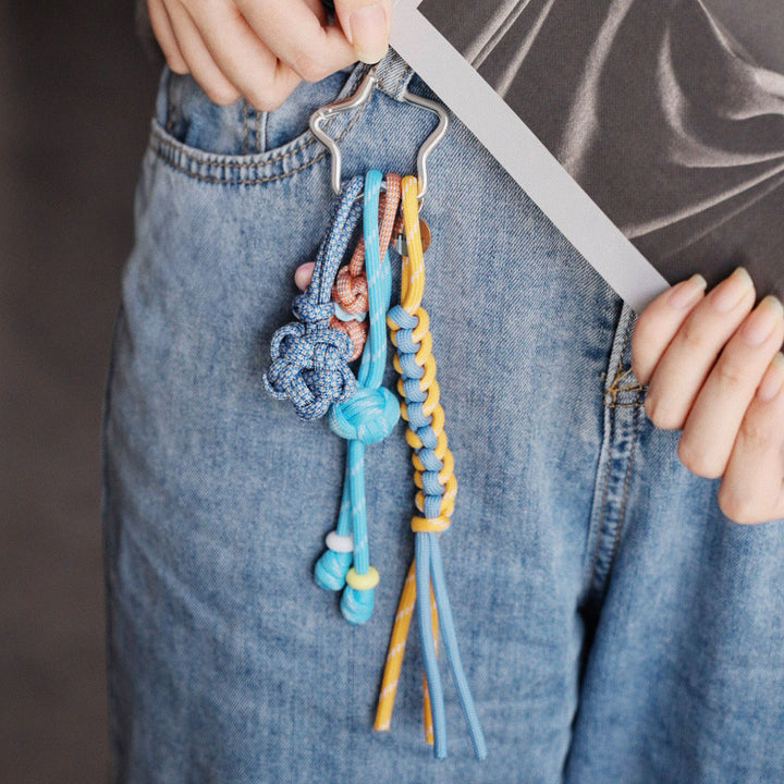 Handmade Multi-Knot Braided Bag Charm
